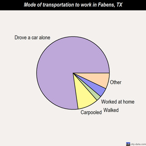 Fabens mode of transportation to work chart