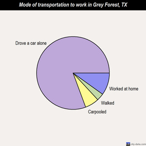Grey Forest mode of transportation to work chart