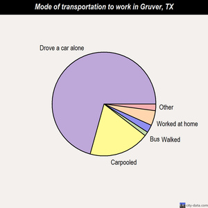 Gruver mode of transportation to work chart