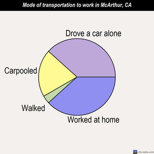 McArthur mode of transportation to work chart