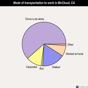 McCloud mode of transportation to work chart