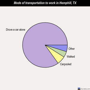 Hemphill mode of transportation to work chart