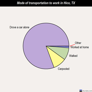 Hico mode of transportation to work chart