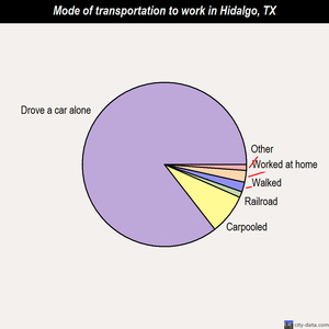 Hidalgo mode of transportation to work chart