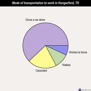 Hungerford mode of transportation to work chart