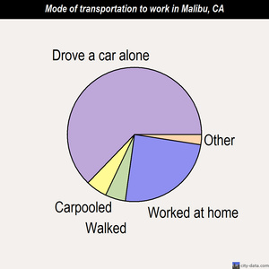 Malibu mode of transportation to work chart