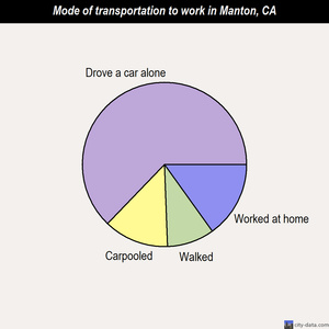 Manton mode of transportation to work chart