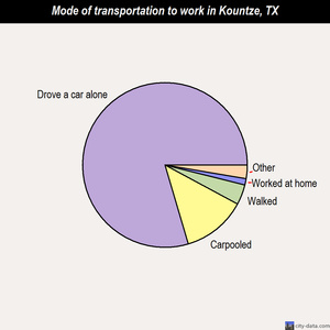 Kountze mode of transportation to work chart
