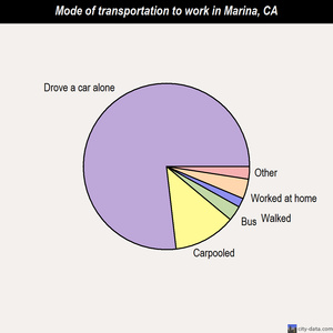 Marina mode of transportation to work chart