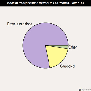 Las Palmas-Juarez mode of transportation to work chart