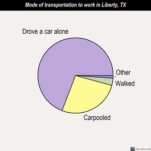 Liberty mode of transportation to work chart