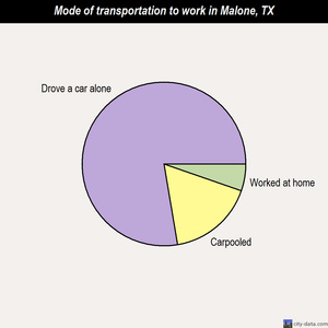 Malone mode of transportation to work chart