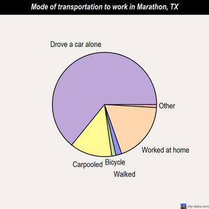 Marathon mode of transportation to work chart