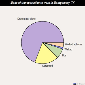 Montgomery mode of transportation to work chart