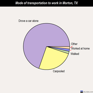 Morton mode of transportation to work chart