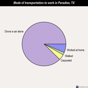 Paradise mode of transportation to work chart