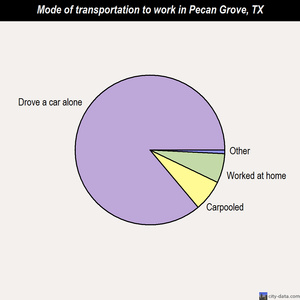 Pecan Grove mode of transportation to work chart