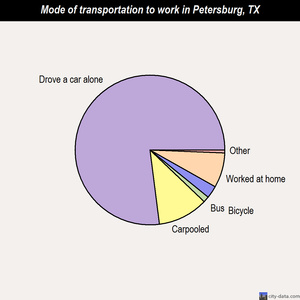 Petersburg mode of transportation to work chart