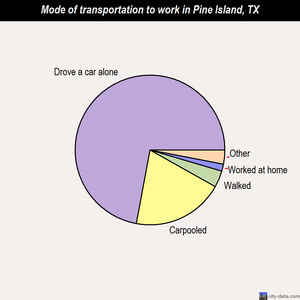 Pine Island mode of transportation to work chart