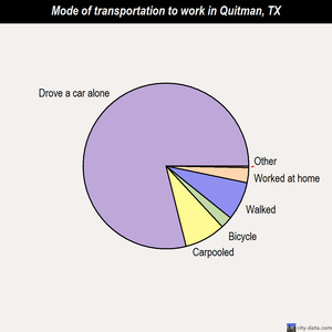 Quitman mode of transportation to work chart