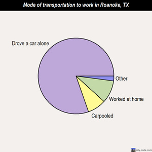 Roanoke mode of transportation to work chart