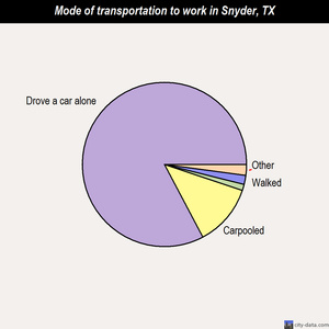 Snyder mode of transportation to work chart