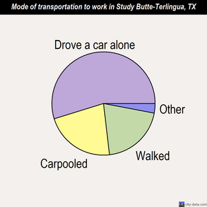 Study Butte-Terlingua mode of transportation to work chart