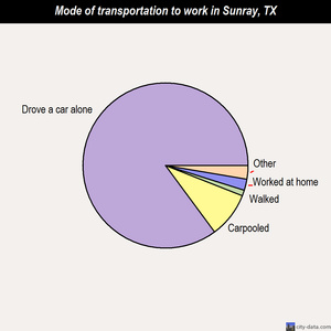 Sunray mode of transportation to work chart