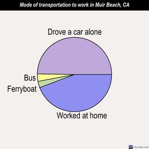 Muir Beach mode of transportation to work chart