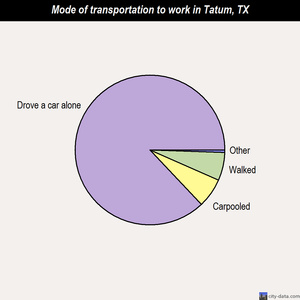 Tatum mode of transportation to work chart