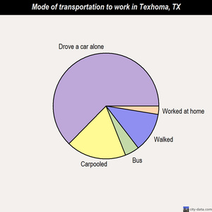 Texhoma mode of transportation to work chart