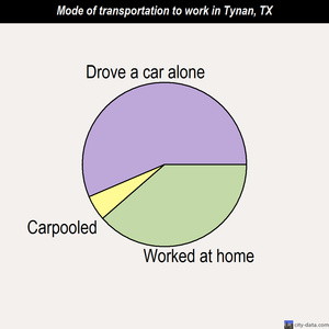 Tynan mode of transportation to work chart