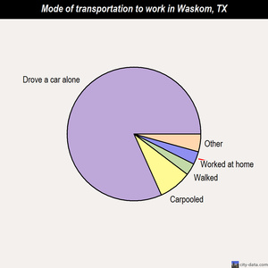 Waskom mode of transportation to work chart