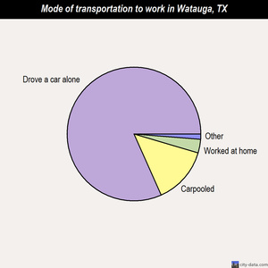 Watauga mode of transportation to work chart