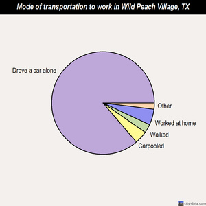Wild Peach Village mode of transportation to work chart