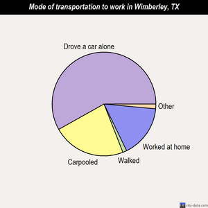Wimberley mode of transportation to work chart