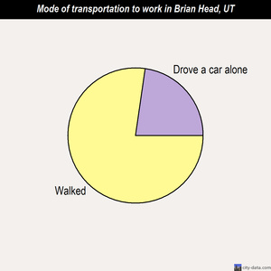 Brian Head mode of transportation to work chart