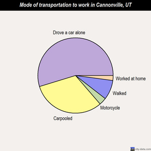 Cannonville mode of transportation to work chart