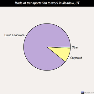 Meadow mode of transportation to work chart