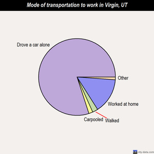 Virgin mode of transportation to work chart