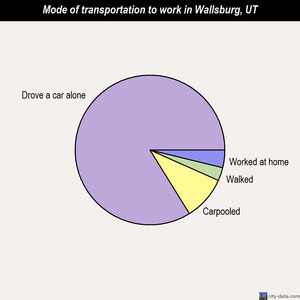 Wallsburg mode of transportation to work chart