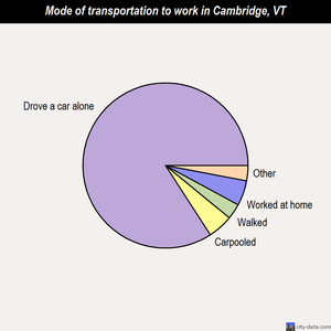 Cambridge mode of transportation to work chart