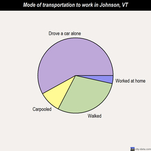 Johnson mode of transportation to work chart