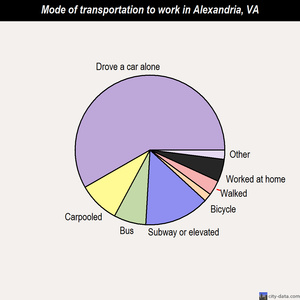 Alexandria mode of transportation to work chart
