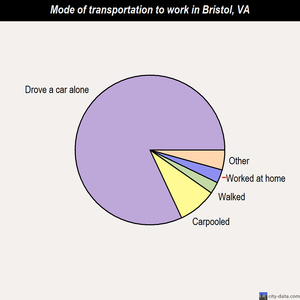 Bristol mode of transportation to work chart