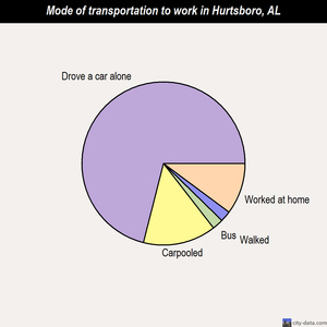 Hurtsboro mode of transportation to work chart