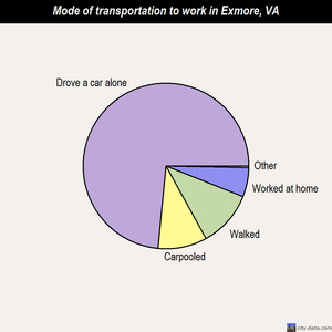 Exmore mode of transportation to work chart