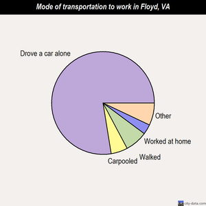 Floyd mode of transportation to work chart