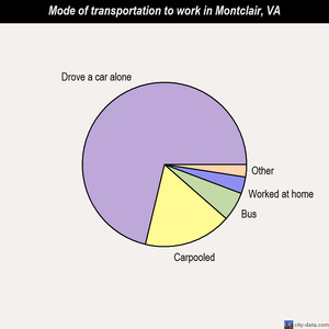 Montclair mode of transportation to work chart