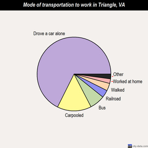 Triangle mode of transportation to work chart